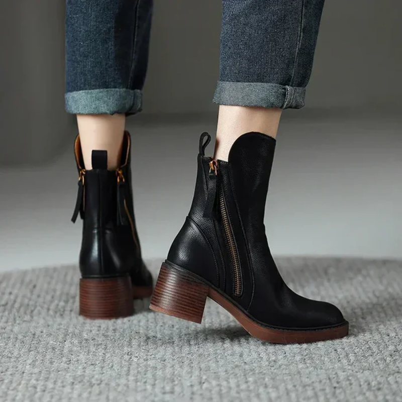 Urban Western Zip Ankle Boots