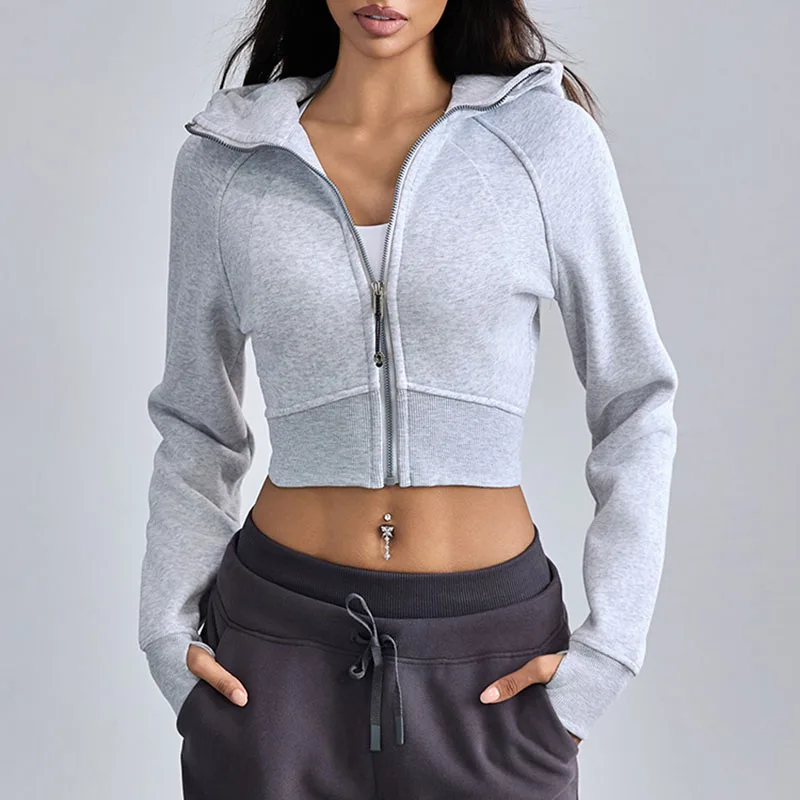 Aura Form Cropped Zipper Jacket