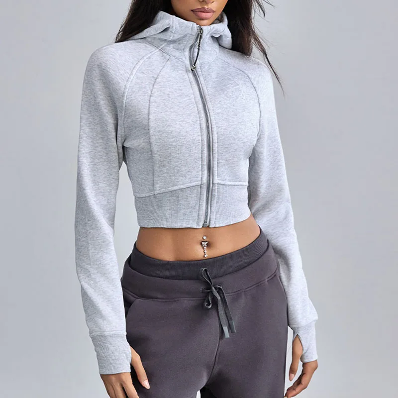 Aura Form Cropped Zipper Jacket