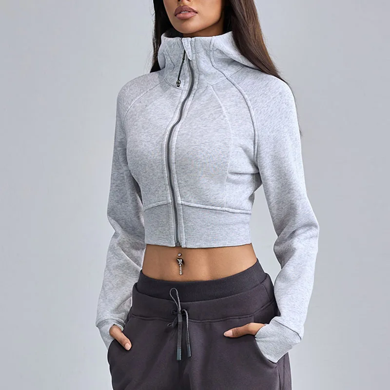 Aura Form Cropped Zipper Jacket